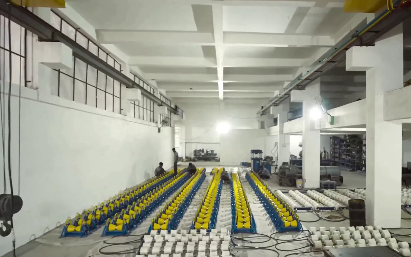SPM Equipment factory in Ahmedabad – pipe rollers in production